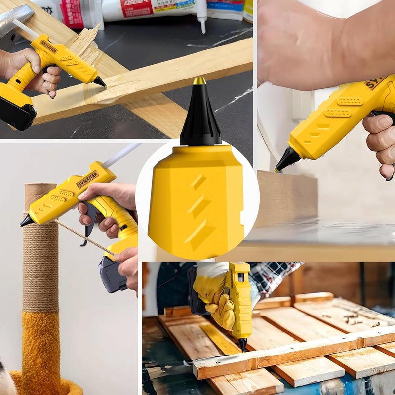 Synxiter Hot Glue Gun, 20V Cordless Glue Gun with 30 PCS Full Size Glue Sticks, 3.5Ah Rechargeable Battery Glue Gun Kit for DIY, Arts & Craft, Repair Furniture, School - Image 5